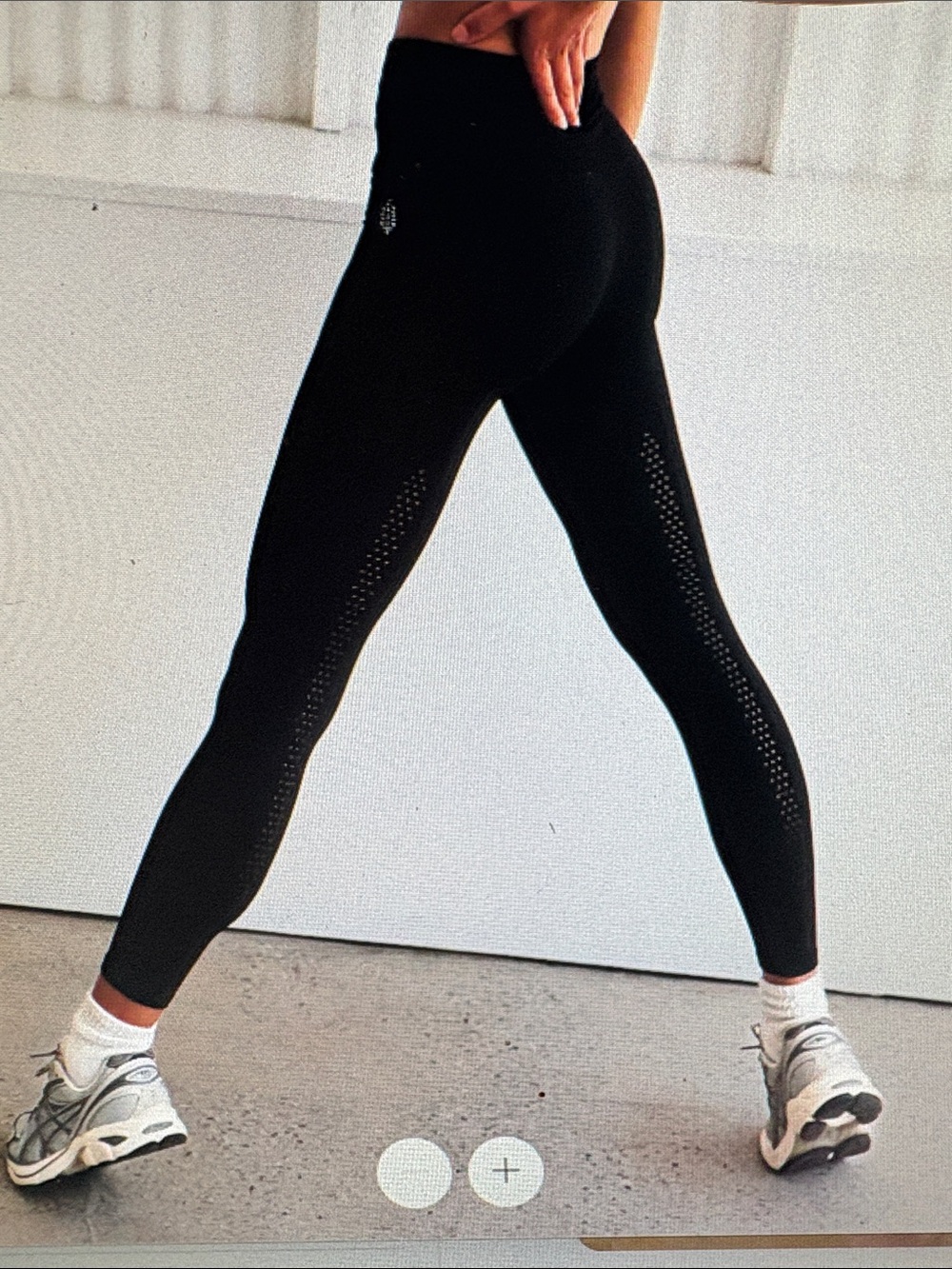 Free People Good Karma Black High-Waist Seamless Workout Leggings  XS/S